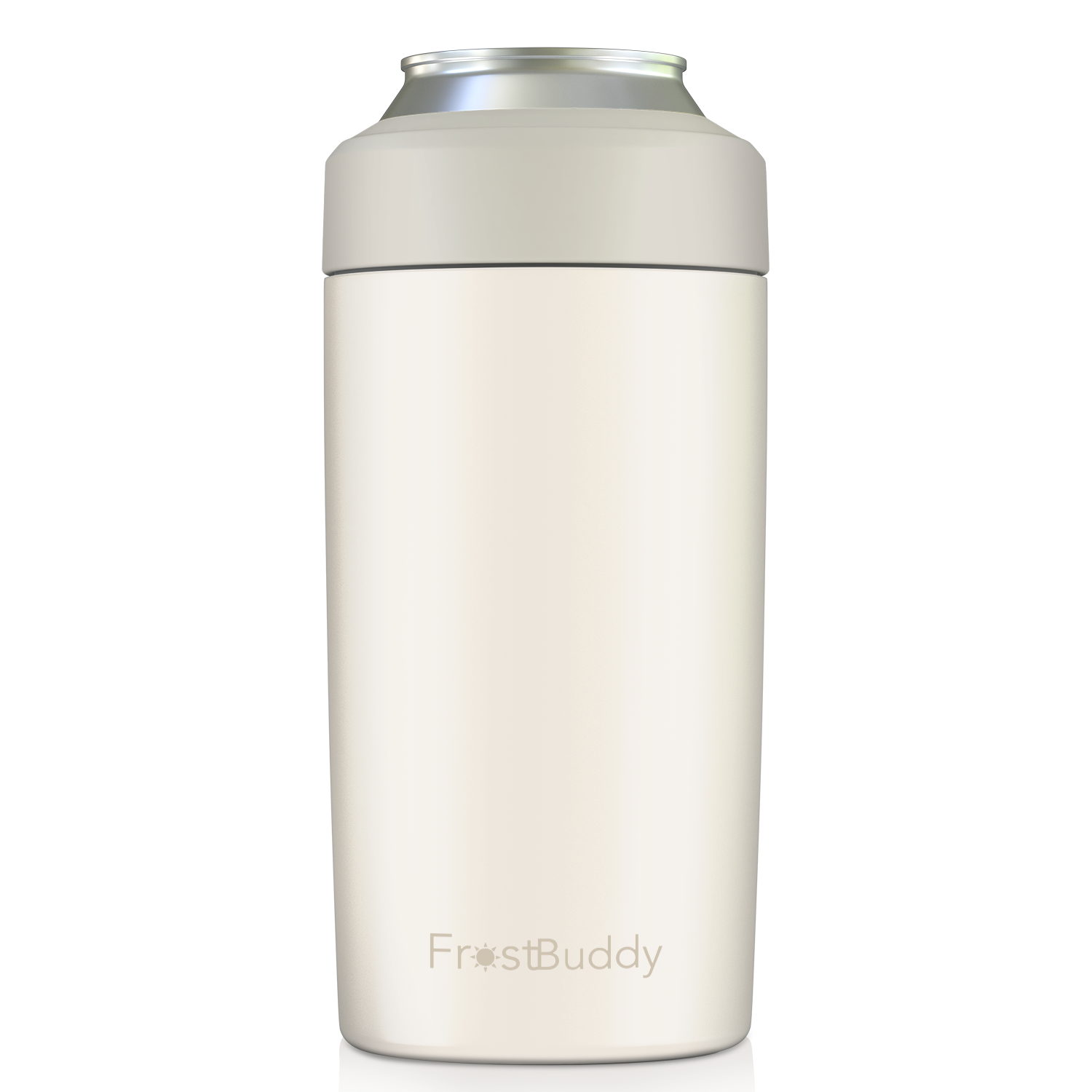 Frost Buddy Universal Can Cooler - Fits all - Stainless Steel Can Cooler  for 12 oz & 16 oz Regular or Slim Cans & Bottles - Stainless Steel (Purple)